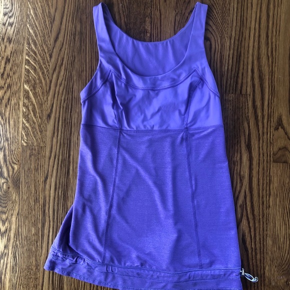 lululemon athletica Tops - Lululemon Purple Workout Top with drawstring